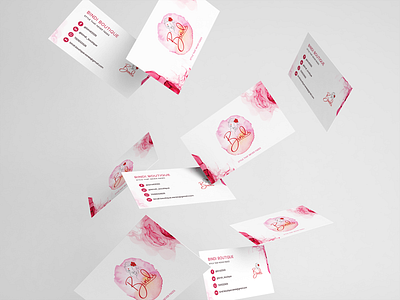 Elegant Business Card Design for Bindi Boutique boutique branding business card businesscard design graphic design illustration logo typography vector visual design