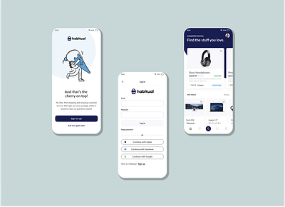 Online marketplace app bill payment sign in ui design ux design