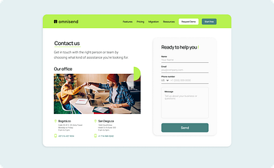 Contact Us Design Concept app branding clean concept contact hire modern saas service software ui visual web