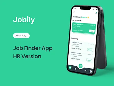 Jobily App HR 3d animation ui uiux