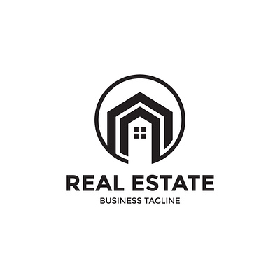 Real-estate branding graphic design home house logo