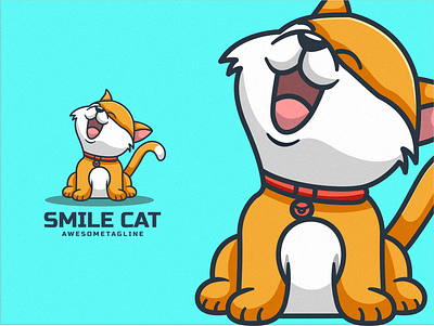 Smile Cat Character Mascot cat character cute design illustration logo mascot smile