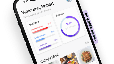 Wellness app animate app screen design diet exercise figma health healthy lifestyle meditate mobile mobile app ui user interface ux design wellness