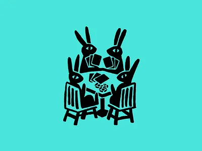 Rabbits Playing Poker character design gambling illustration minimal pinocchio playing poker rabbit rabbits