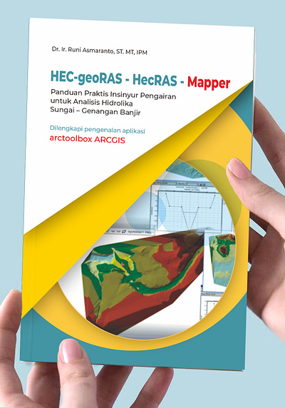 HEC-geoRAS _ Book Cover Design book cover book layout design graphic design illustration vector