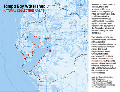 Tampa Bay Watershed Natural Collection Areas cartography data visualization design gis illustration map
