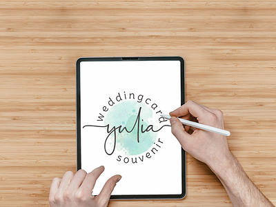 Yulia Weddingcard - Logo Design branding design illustration logo vector