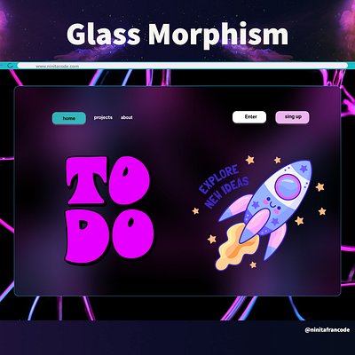 Glass morohism design graphic design ui ux