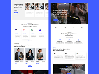 Business Consultant UI Design advisor affiliate marketing agency company consultance cosulting design financial financial planner home page landing page management marketing service strategy supply chain uiux web design web page website