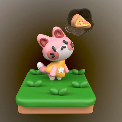 Pinky Kawaii Cat 3d cat children games illustration kawaii videogames