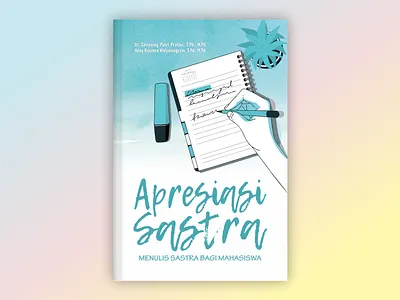 Apresiasi Sastra - Book Cover Design book cover book layout design graphic design illustration novel design