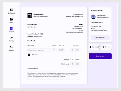Invoice - Tablet dailyui dashboard invoice money payment tablet ui uidesign