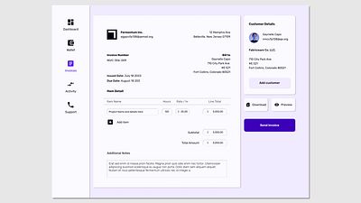 Invoice - Tablet dailyui dashboard invoice money payment tablet ui uidesign