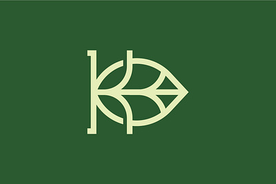 Letter K Leaf Logo app bio branding eco herb icon k logo leaf letter k line logo nature vector