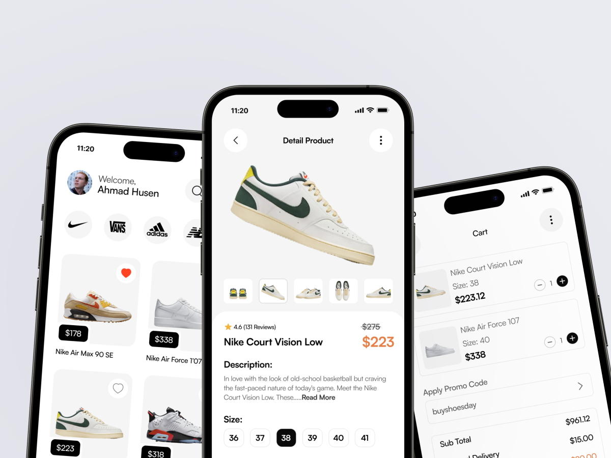 Shoes Marketplace Mobile App design eccommerce marketplace mobile shoes ui ux