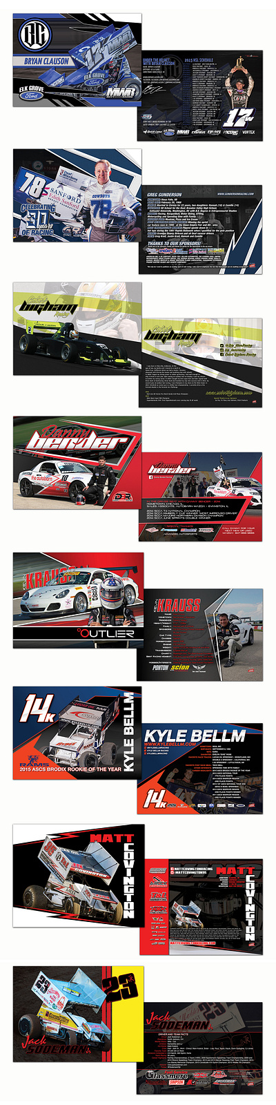 Hero Cards - race designs branding design logo print print design