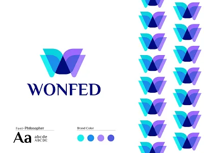wonfed a b c d e f g h i j k l brand identity branding clean design graphic design letter logo logo logo design logo identity design luxury logo m n o p q r s t u v w x y z minimal minimalist logo modern and colorful logo modern logo print professional logo