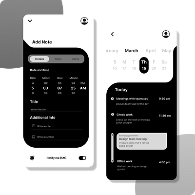 Reminder app product design ui uiux design