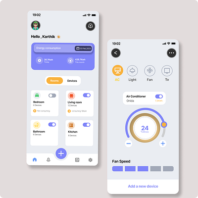 Smart Home ui design uiux design