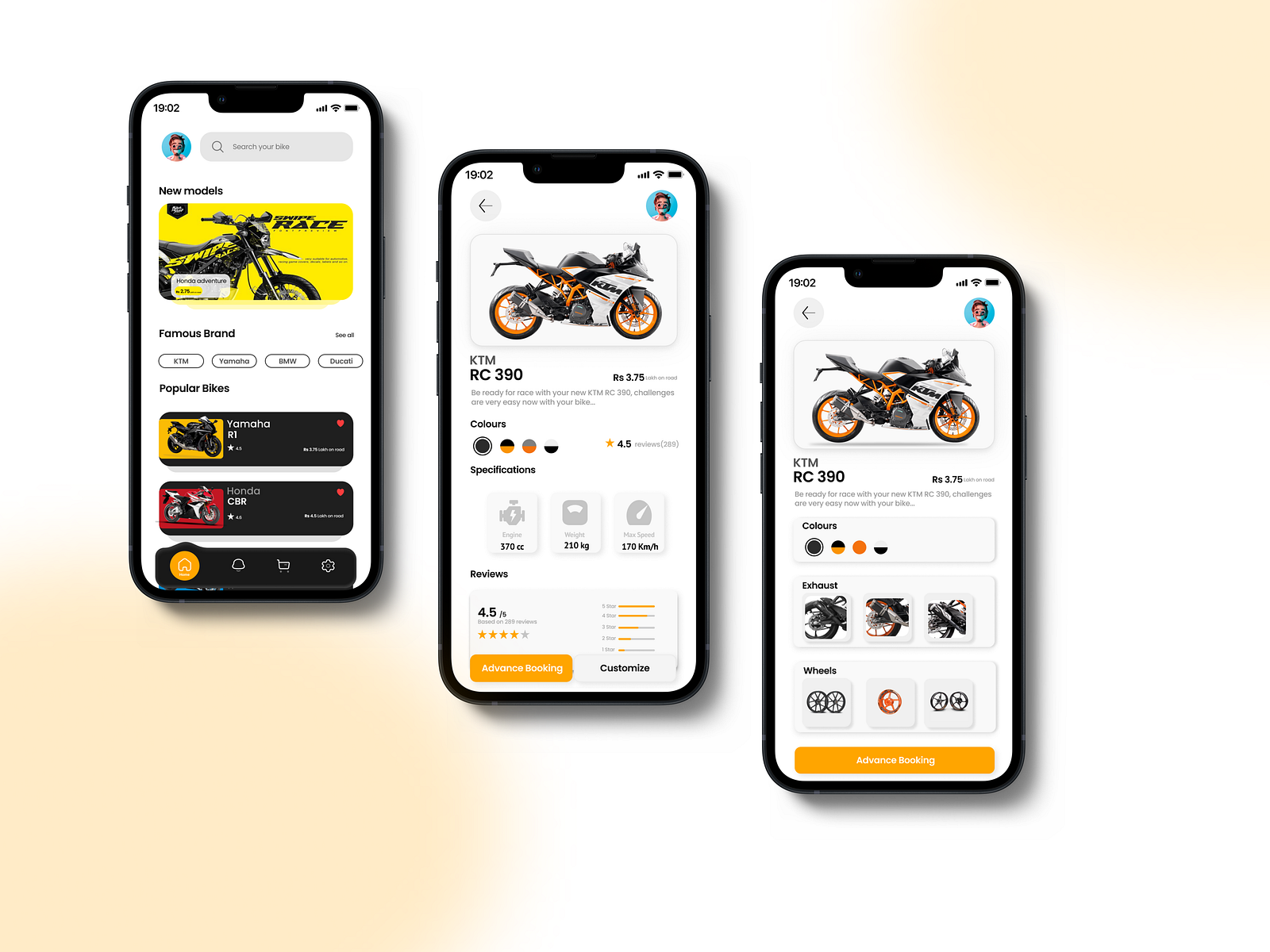 Motorcycle app by Harideep on Dribbble