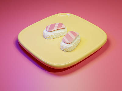 Sushi Basic 3D Blender 3d blender cambodia khmer sushi 3d