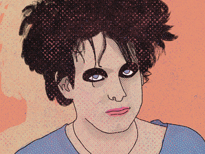 Robert Smith illustration poster procreate the cure