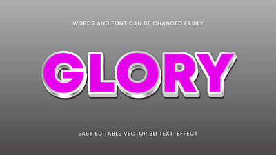 Glory 3d text effect- glory style word
