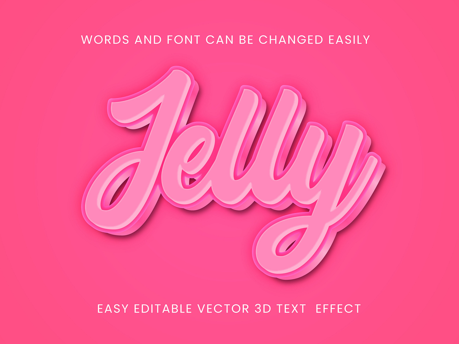 Jelly vector 3d editable text effect by Abdul Ahad on Dribbble