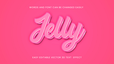 Jelly vector 3d editable text effect 3d jelly text jelly jelly text modern alphabet