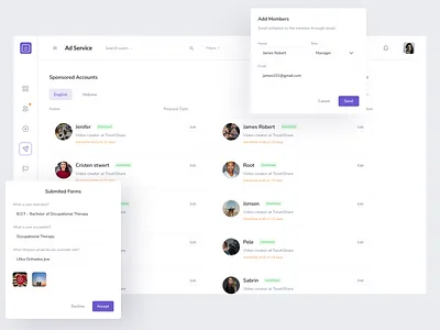 Video Sharing App Dashboard admin panel dashboard design minimal ui ui design ux video sharing web web design web ui website