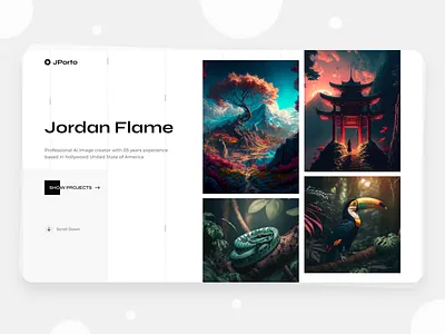 Ai image creator portfolio website ai ai image design inspiration landing page design midjourney minimal ui design modern ui design portfolio portfolio landing page design portfolio landingpage portfolio web ui portfolio website portfolio website design ui uiux uiux design website design