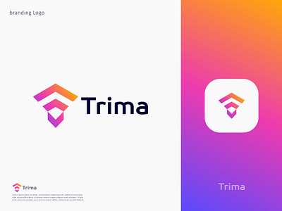 Trima Logo Design brand brand identity brand logo brandidentity branding design letter logo logo logo branding logo design logo identity logodesign wi fi logo