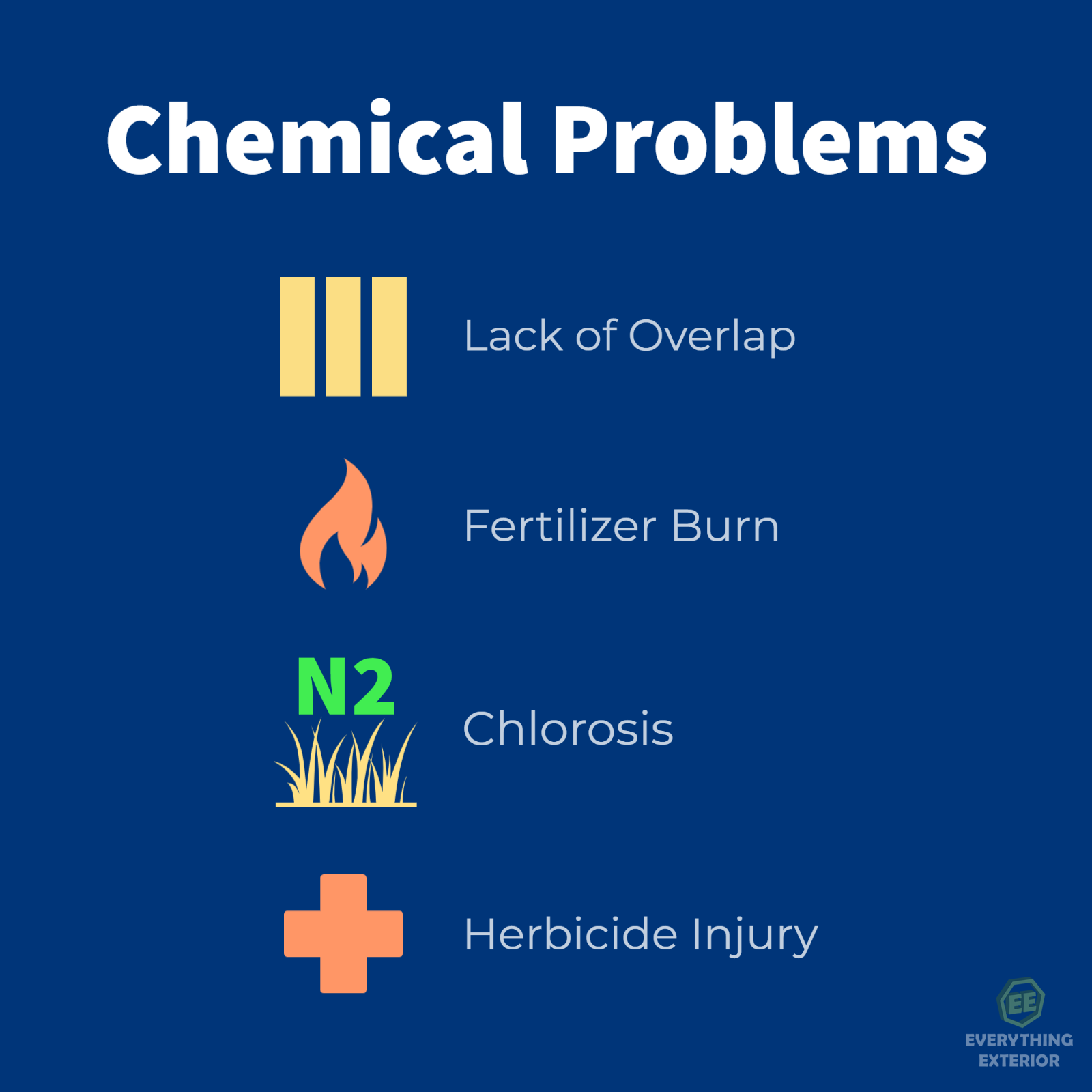 Lawn Care Problems - Chemical Problems graphic design infographic