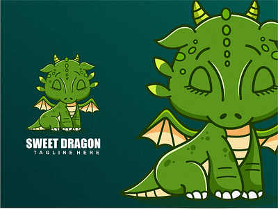 Sweet Dragon Character Mascot character cute design dragon illustration logo mascot