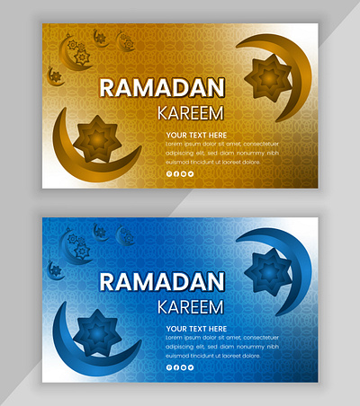Ramadan Banner 3d banner design eagervector graphic design illustrator ramadan set template ui
