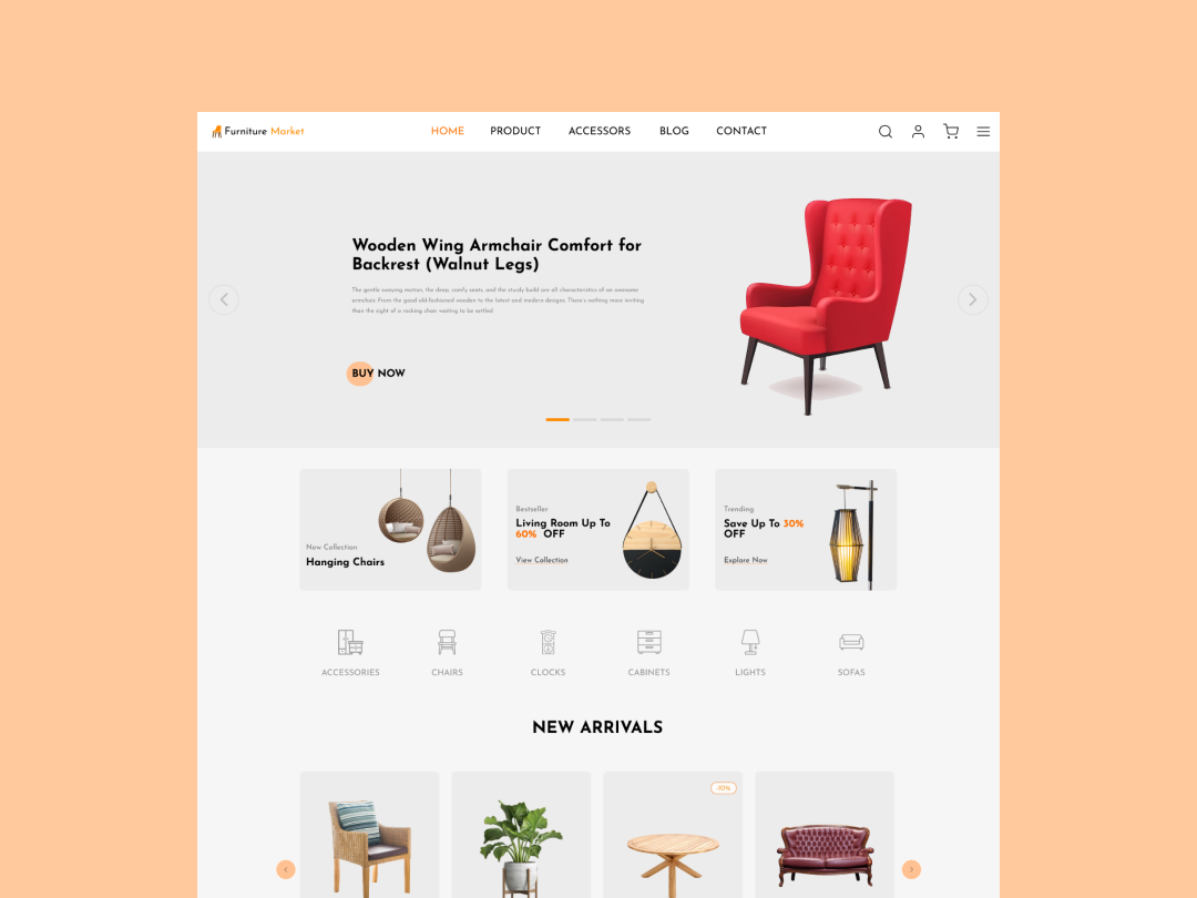Furniture site Design by NirmalKumar on Dribbble