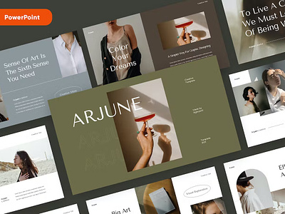ARJUNE - Creative Powerpoint Template annual branding business clean corporate download google slides keynote pitch pitch deck powerpoint powerpoint template presentation presentation template project report slides template ui web