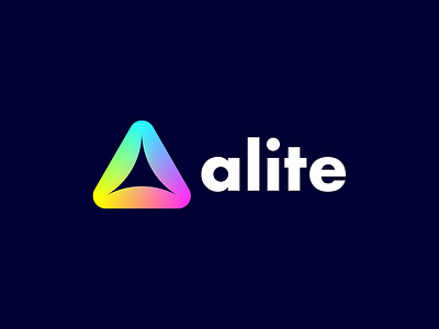 alite 3d logo a letter a lettering a logo alite app icon branding business colorful creative gradient logo design logo maker modern nft tech