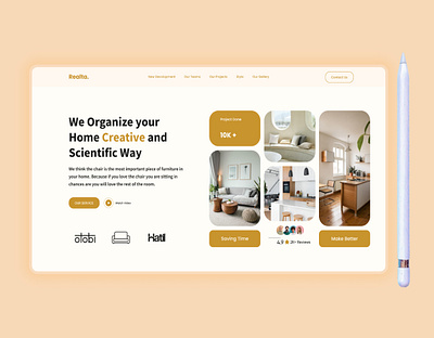 Interior design project Presentation (dummy) branding figma header design interior landing page ui ui design uidesign uiux user interface web design website design wordpress xd