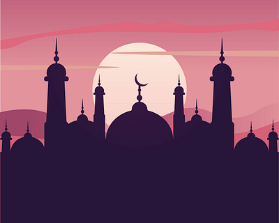 Mosque Peacefull | Flat illustrations Design design graphic design illustration illustrations illustrations design vector
