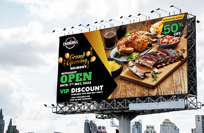 Restaurant Opening Billboard Design billboard restaurant vector