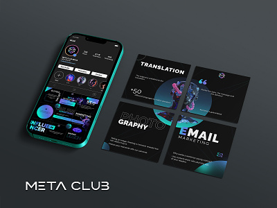 Social Media Design for Meta Club 2d 3d brand branding design digital digital art futuristic graphic graphic design identity branding illustration instagram instagram posts modern social media social media design social media layout tech vector