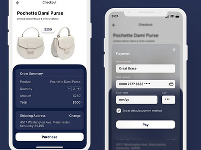 Check-out Screen app bag check out design purchase screen typography ui
