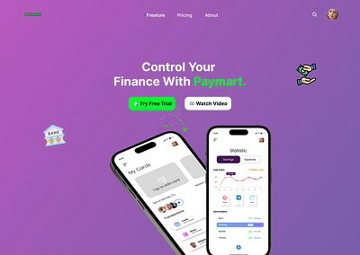 PAYMARTmobile banking app adobe xd branding design figma figma web graphic design illustration landing pafe logo ui ui ux