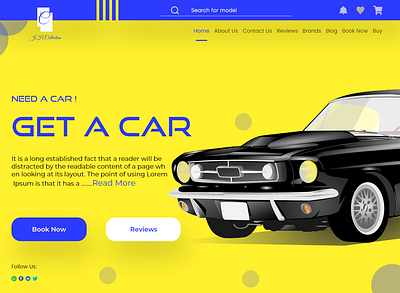 Rent-a-car Service branding design graphic design illustration ui ui ux design ux web