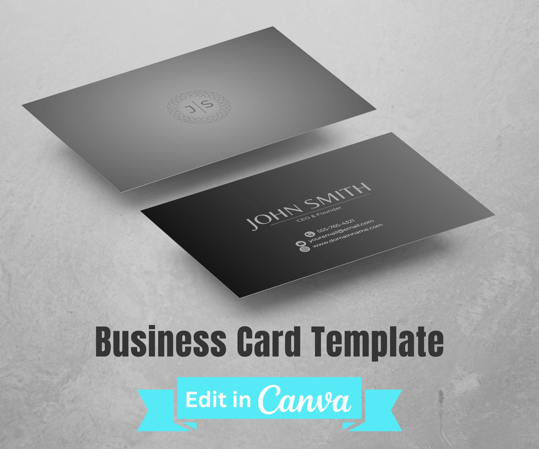 Sleek Business Card Template branding design graphic design logo