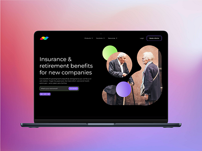 Landing page design for Insurance Website. branding design landingpagedesign typography ui uidesign uiux ux webdesign website