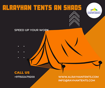 Alrayhan Tents and Shads adobe black designology branding channel logo design graphic design illustration logo post design social media design