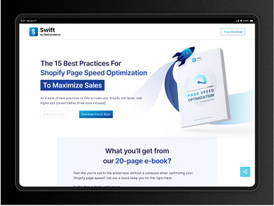 E-Book Landing Page application branding design graphic design illustration landing page ui website