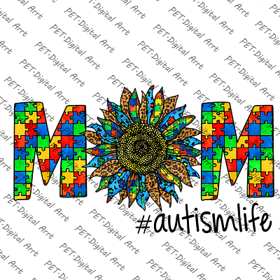 Autism Sublimation autism autismlife design graphic design illustration mom sublimation sunflower